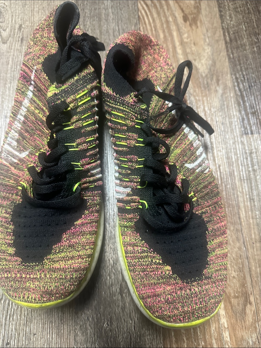 Nike Women’s Multicolor Flyknit Running Shoes with Black Accents